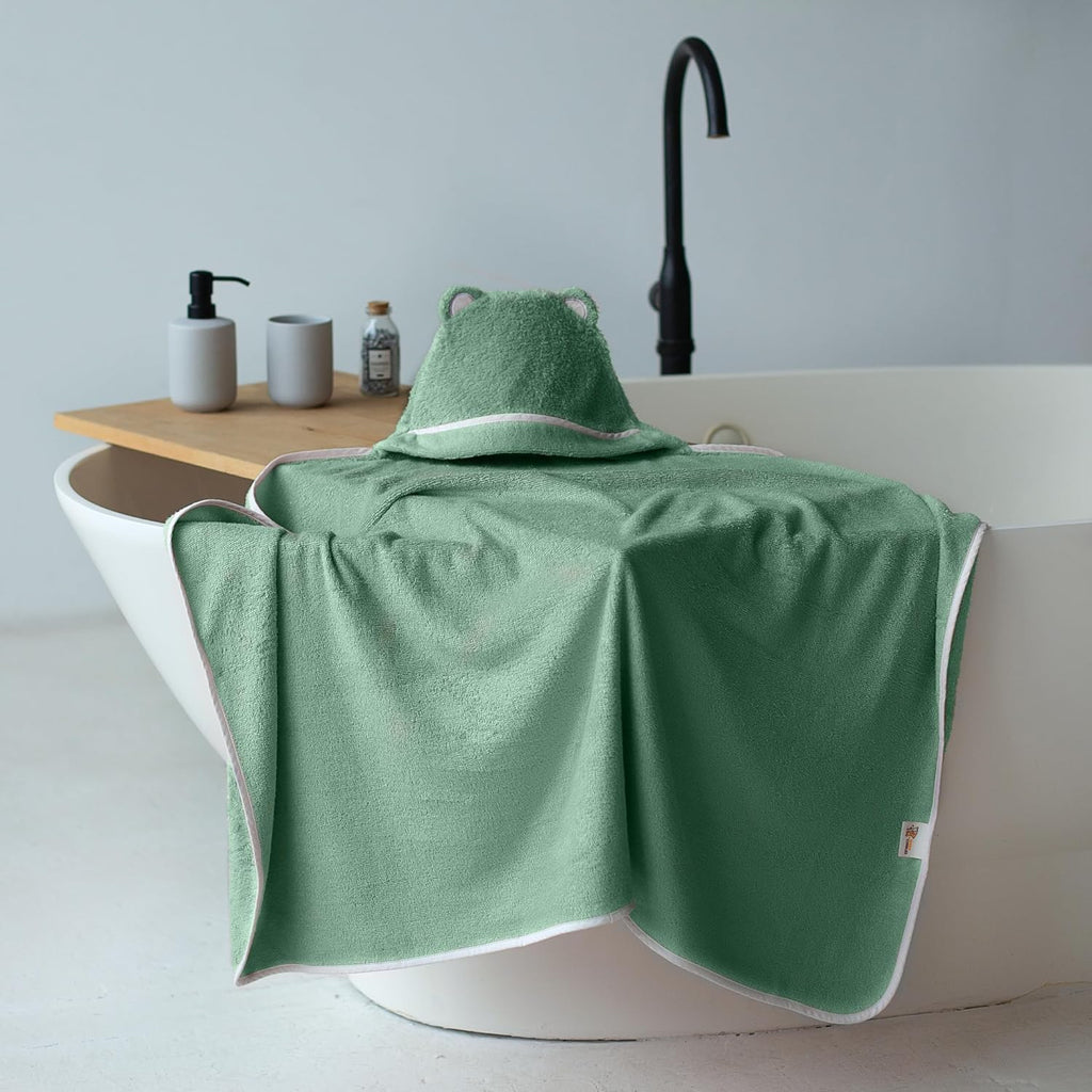 Premium Baby Bath Towel - Rayon Made from Bamboo Hooded Baby Towels - Newborn Baby Towel with Hood - Large Hooded