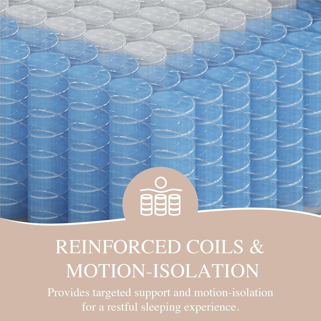 Extra Firm California King Hybrid Mattress 14" Pain Relief | Hotel-Collection Bed in Box, Extra Lumbar & Hip Support
