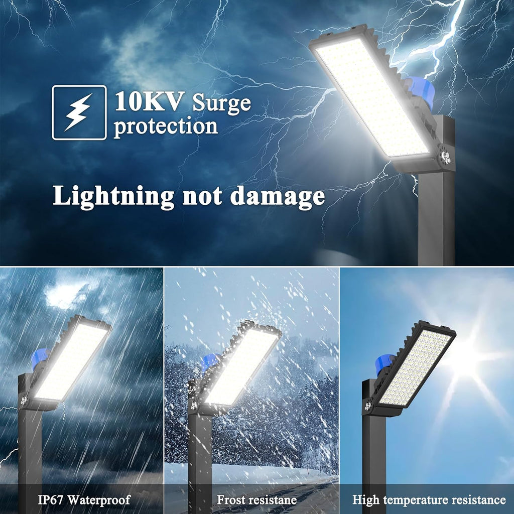 100W Dusk to Dawn Outdoor Light, Security Flood Lights | 14000LM, 6500K Daylight, IP67 Waterproof, Rugged Build &