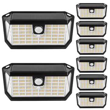 Solar Motion Sensor Outdoor Lights, 344 LEDs Solar Outdoor Lights, IP65 Waterproof Exterior Flood Security