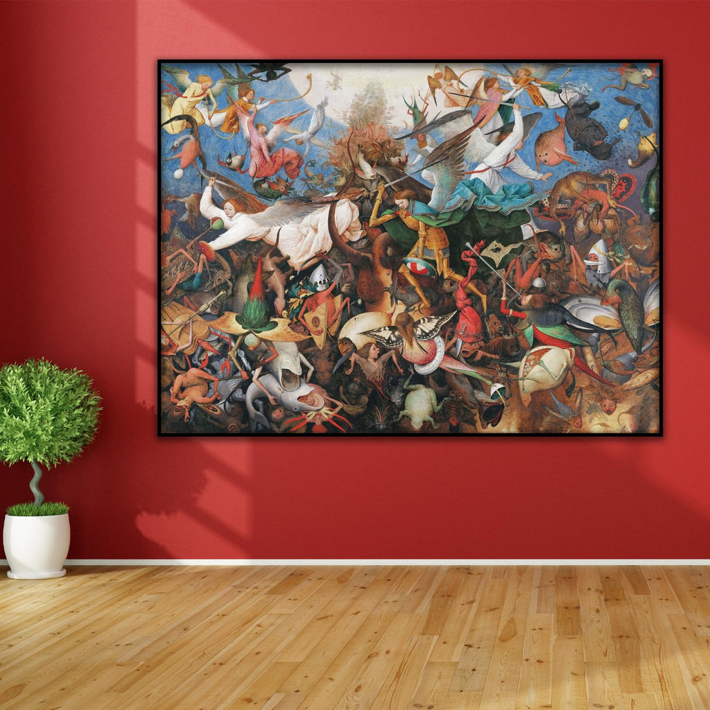 Pieter Bruegel The Elder Canvas Wall Art - The Fall of The Rebel Angels Poster - Renaissance Works-Classic Historical