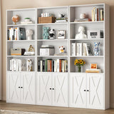 Bookshelf, Industrial Bookshelves and Bookcases with Doors Floor Standing 6 Shelf Display Storage Shelves 70.6 inches