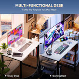 32 Inch Small Computer Desk, Modern Study Work Table Simple Style, WritInchg Desks with X-Shaped ReInchforcement, Black