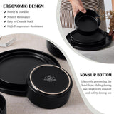 Stoneware Dinnerware Sets, 12-Piece Plates and Bowls Dish Set for 4, Kitchen Modern Dinning Ware