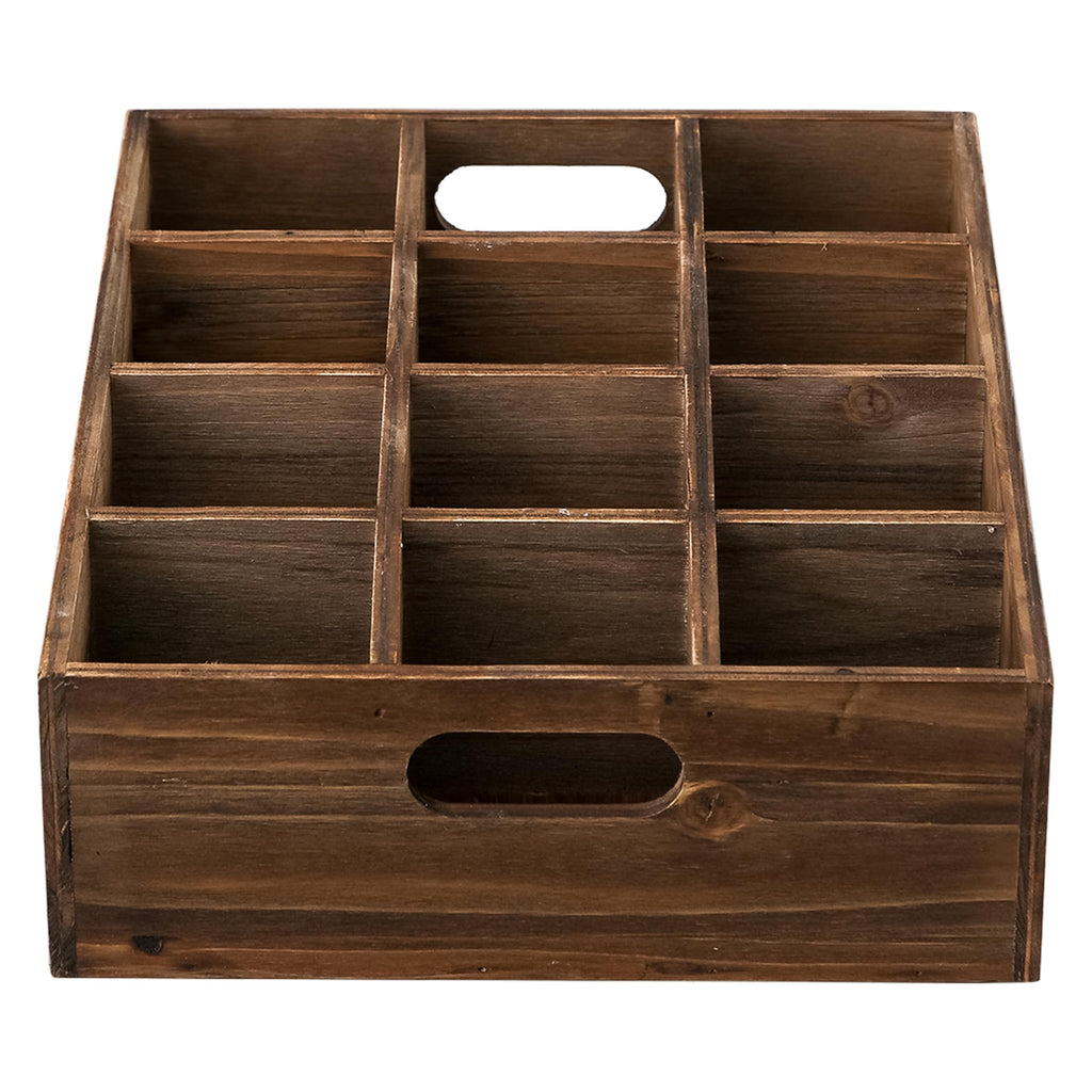 Rustic Wooden Crates for Storage 16 X 12 Inches, Carrying Handles
