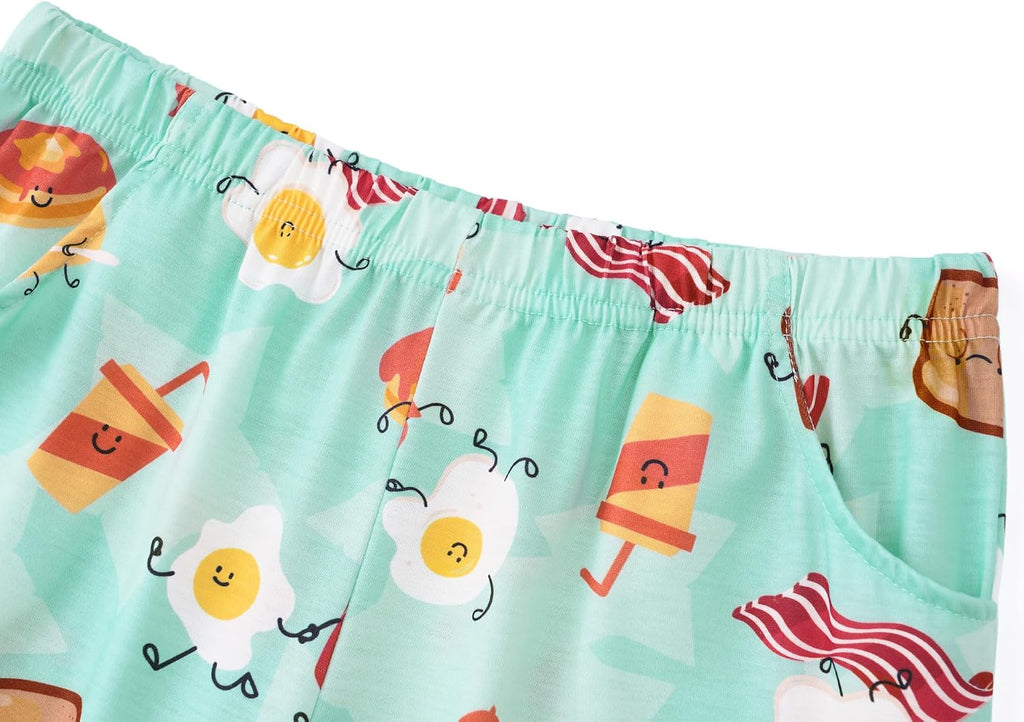 Boys Pajamas Fun Prints Button-Down Short Sleeve Set