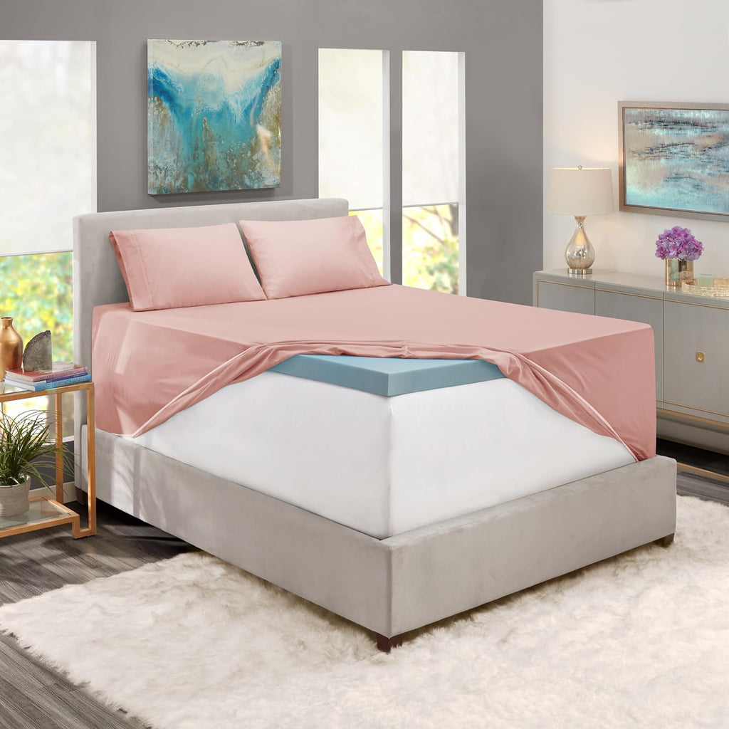 Extra Deep Pocket Sheet Sets, Luxury Soft 6 Piece Bed Sheet Set Fits Mattress 18-24 Inches - King, Peach Beige