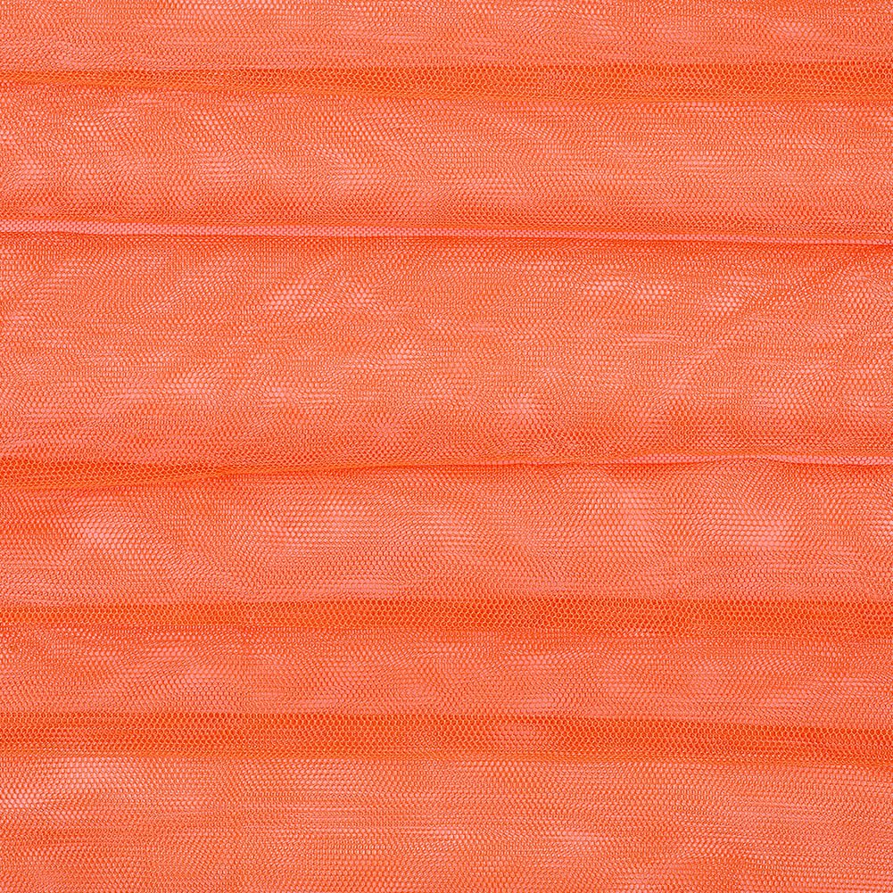 63 Inch Orange Mesh Fabric by The Yard Breathable Polyester Netting Tulle Cloth Soft Voile Solid Sheer Gauze Mosquito