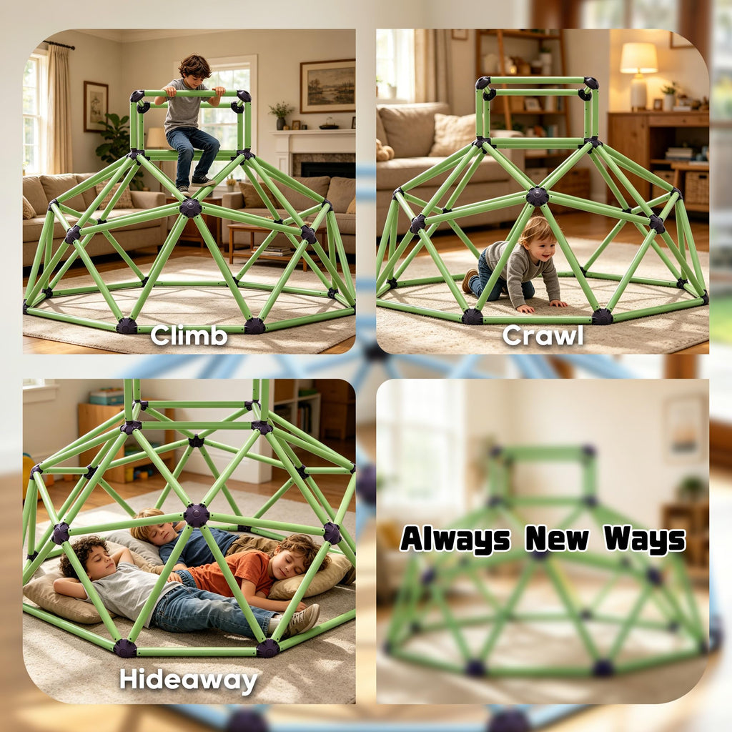 Climbing Dome Sturdy & Portable, Jungle Gym Enhances Agility Coordination Motor Skills, Monkey Bars for Backyard