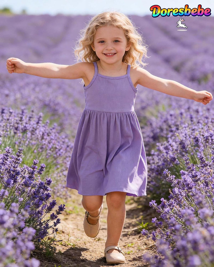 Toddle Girls Dresses Little Kid Sundresses Spring Outfits Summer Clothes Sport Playwear Dress+Bag