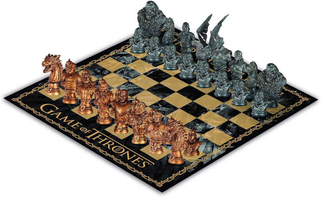 Game of Thrones Collector's Chess Set | 32 Custom Sculpt HBO Game of Thrones TV Characters Chess Pieces | 2 Players