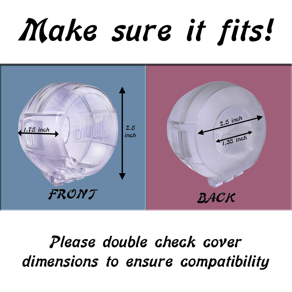 6 Pack Clear Stove Knob Safety Covers - Protect Little Kids with A Child Proof Lock for Oven/Stove Top/Gas Range