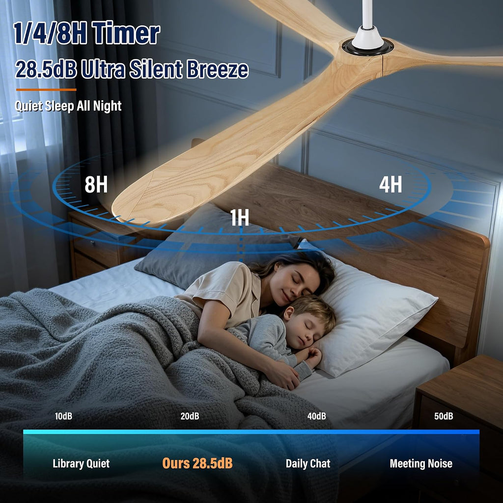 Inspired Maverick Style 84" wood ceiling fan, White