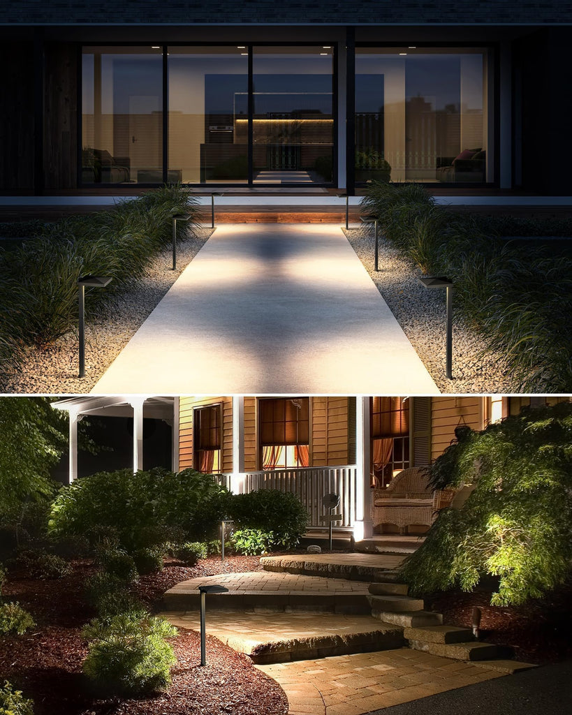 5W 3000K LED Low Voltage Landscape Pathway Lights Black, 8 Pack