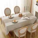 Rustic Tablecloth Cotton Linen Waterproof Farmhouse Tablecloth Burlap Table Cloths Dining Cloth Tabl