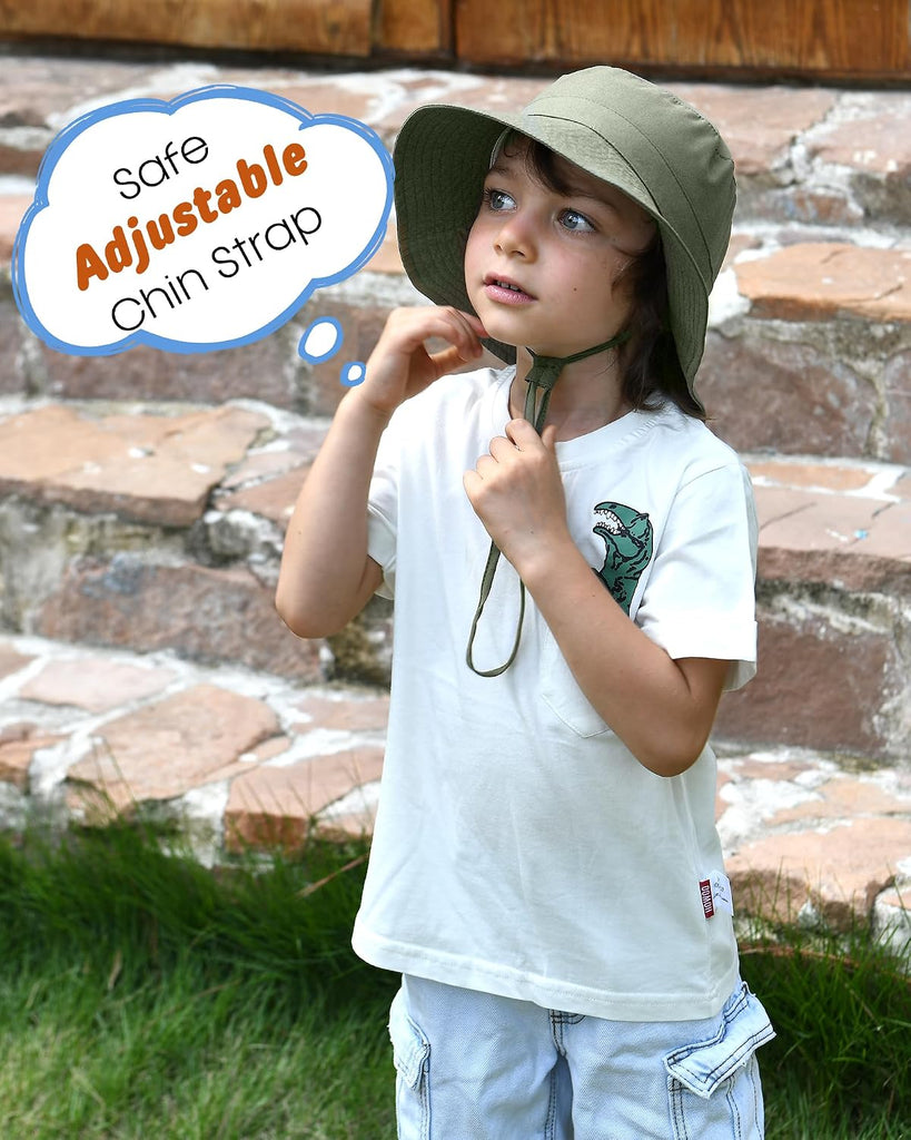 Baby Sun Hat Toddler Boys Girls Bucket Hat for Kids 0-5 Years UPF 50+ Sun Protective Child Summer Beach Hats