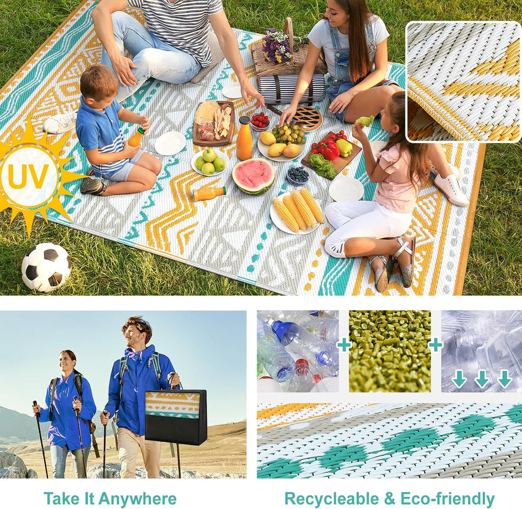 Outdoor Rug Waterproof, Outdoor Plastic Straw Camping Rug
