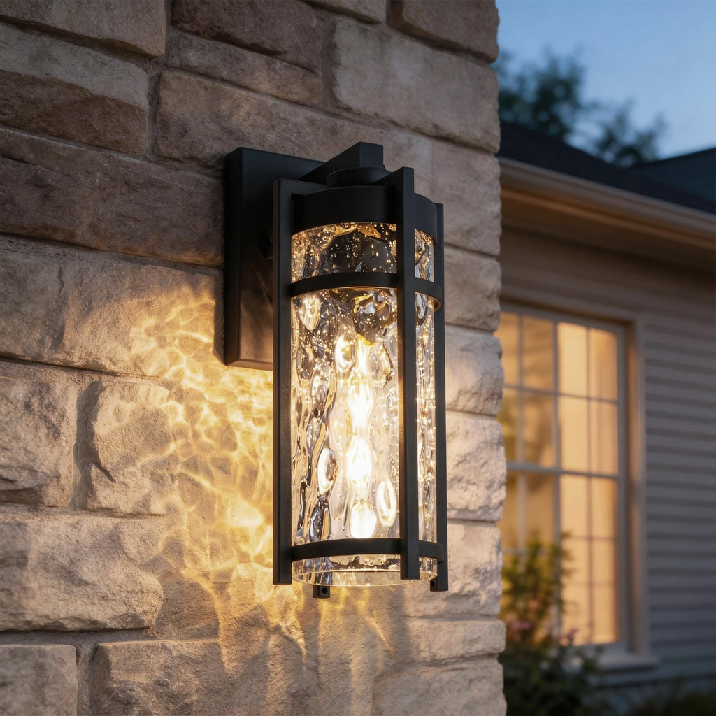 Outdoor Wall Light Fixtures, Waterproof Front Porch Light, Modern Exterior Lighting with E26 Socket, Wall Sconce