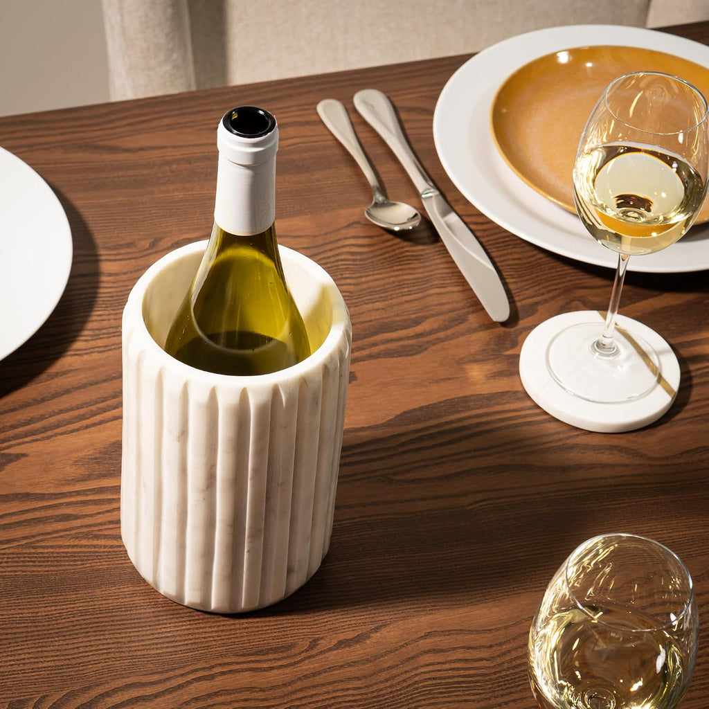 Marble Wine Chiller, Champagne Bottle Holder, Cooler Bucket