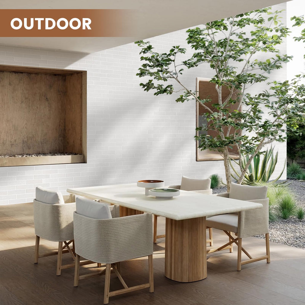 100 Pcs Faux Thin Brick 3D Wall Tiles Veneers, 14 Sq.ft, Realistic Brick Texture and Lightweight, Suitable for