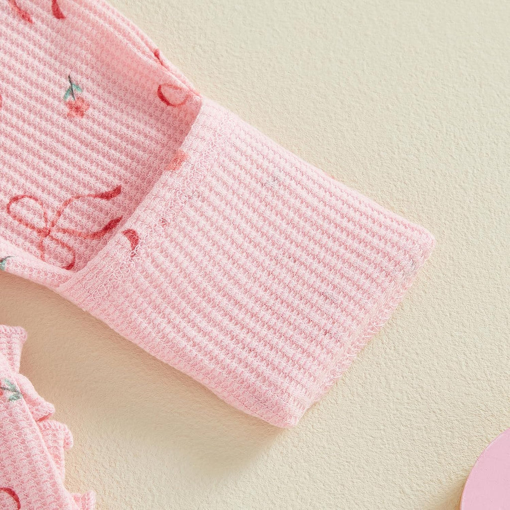 Baby Girl Fall Winter Outfits Clothes Knit Jumpsuit Ruffle Romper Coming Home Outfit for Baby Girl