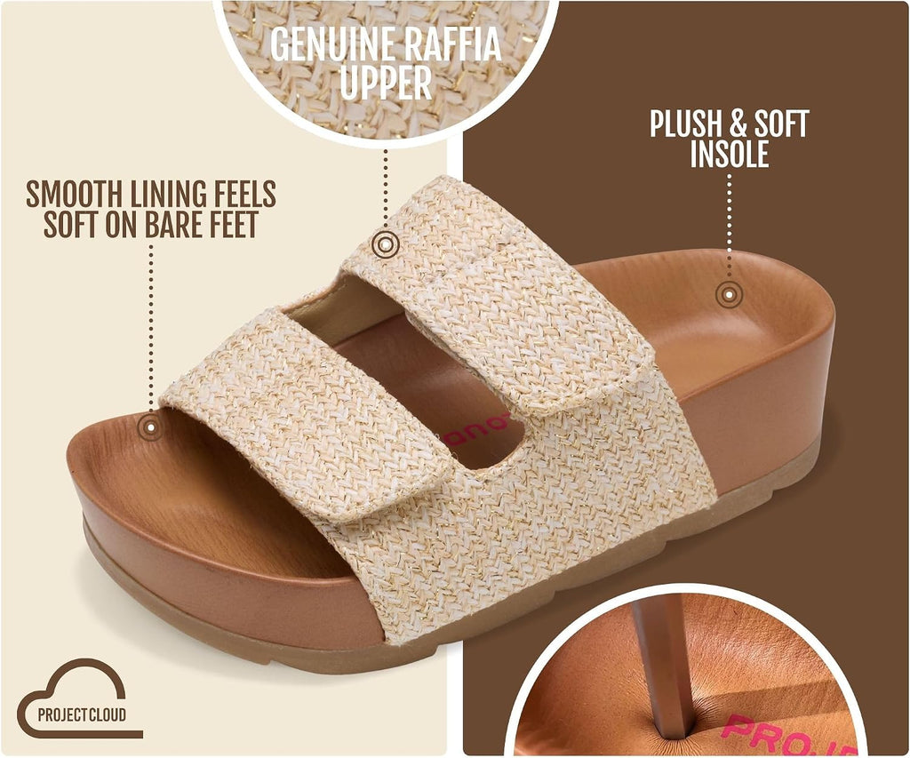 Cloud Girls Sandals with Adjustable Buckle Wedge Sandals 2026