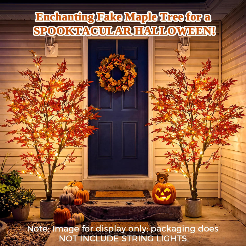 Artificial Maple Tree, 6FT Fall Tree with Pot for Outdoor Indoor