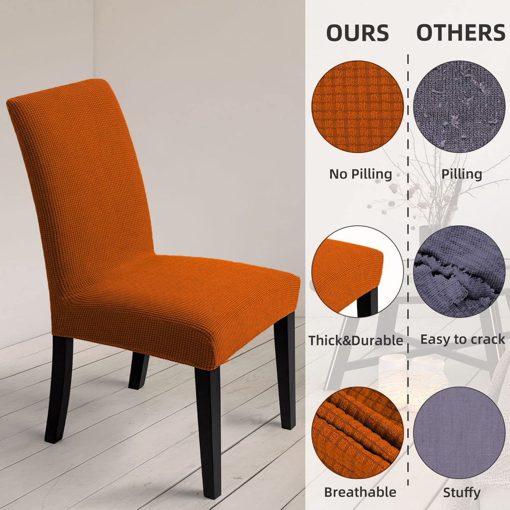 Chair Covers - Stretch Chair Slipcovers for Decorative Seat Protector Armless Removable Washable Elastic Dinner