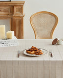 Linen Checked Table Cloth 52x70 Inches (Fit 3ft-4ft, Narrow Fit for 5ft Rectangle Table), Farmhouse 