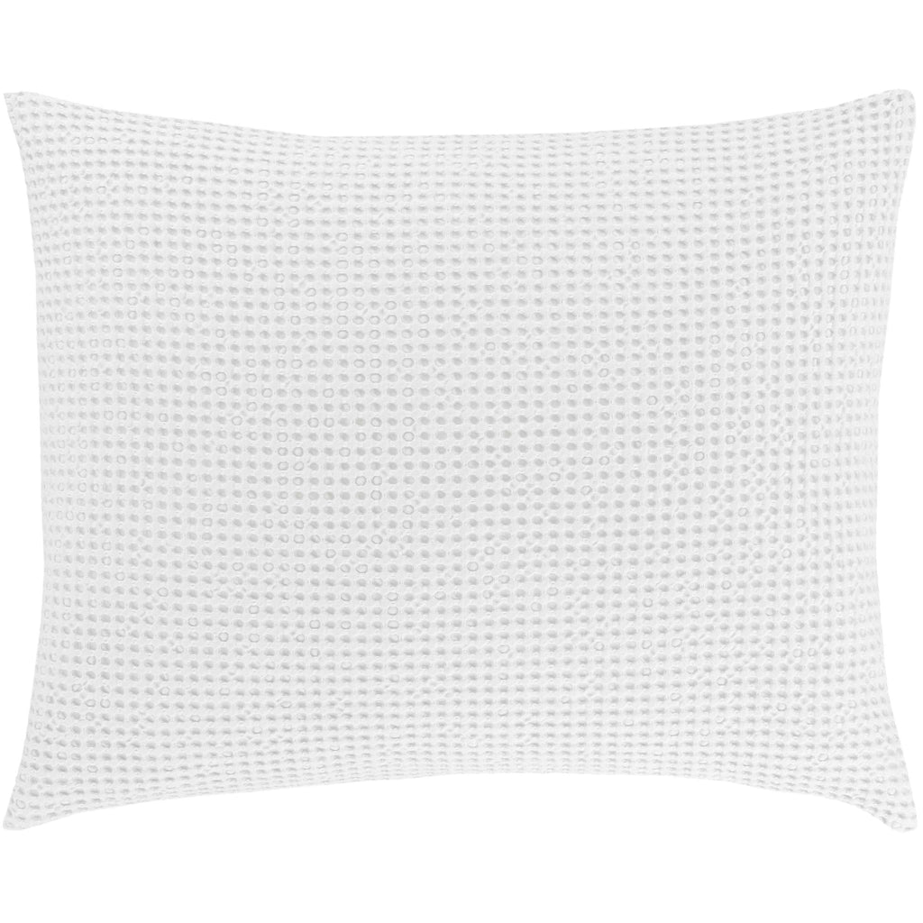 Bubble White Solid Cotton Matelasse Sham