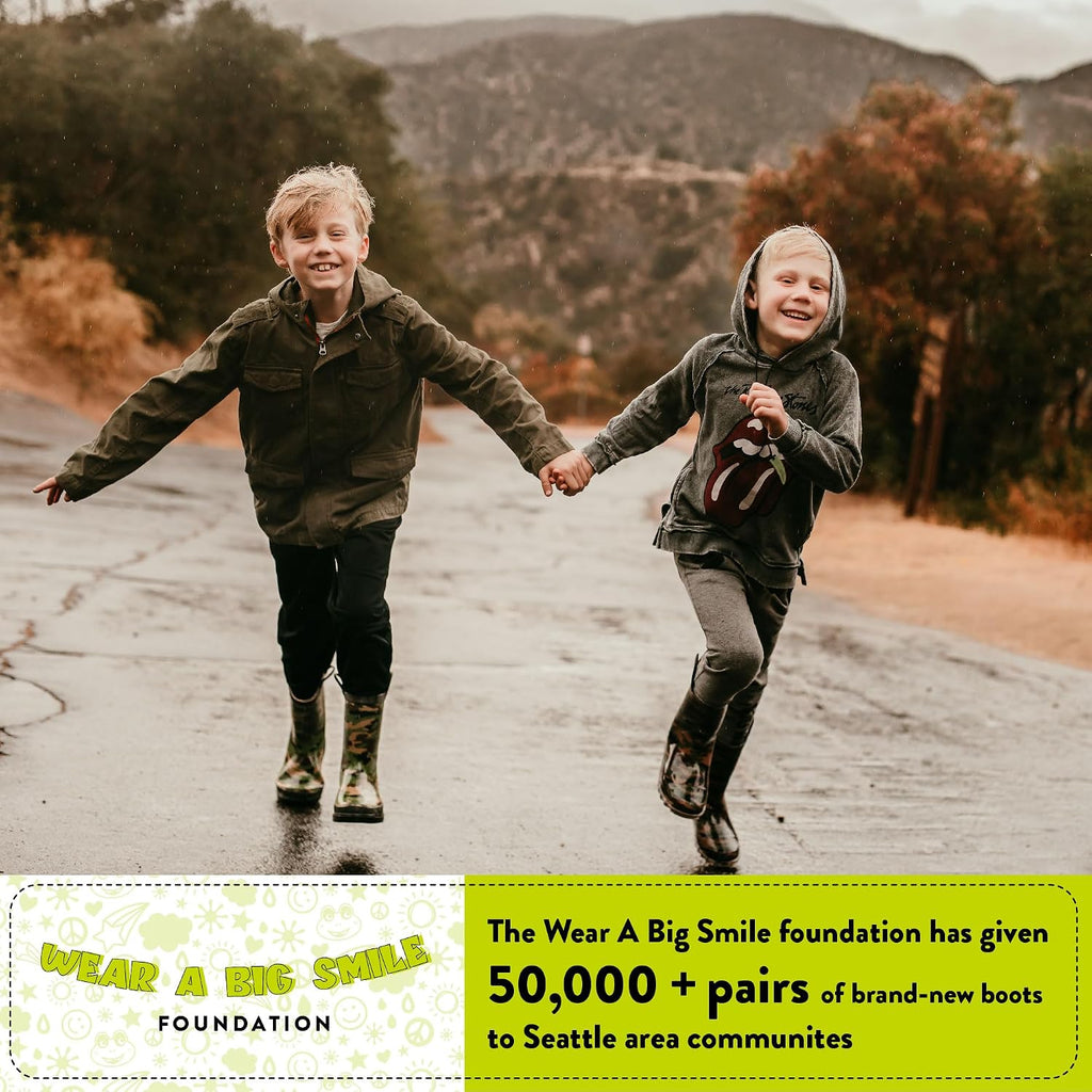 Lighted Waterproof Pull On Rain Boot for Boys and Girls