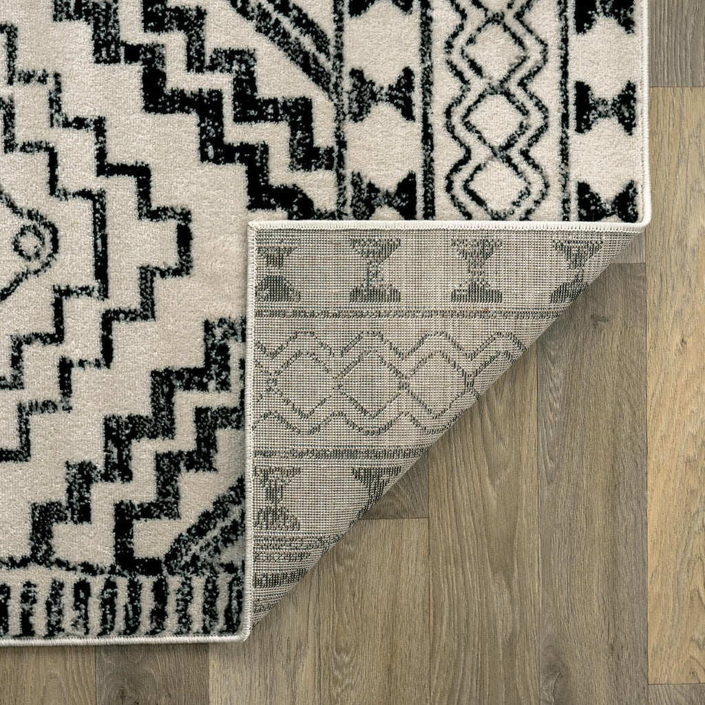 Southwestern Geometric Tribal Boho Area Rug Soft Cream