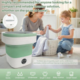 17L Portable Mini Washing Machine, Foldable Compact Washer with Spin Dryer, 3 Wash Modes for Baby Clothes, Underwear &