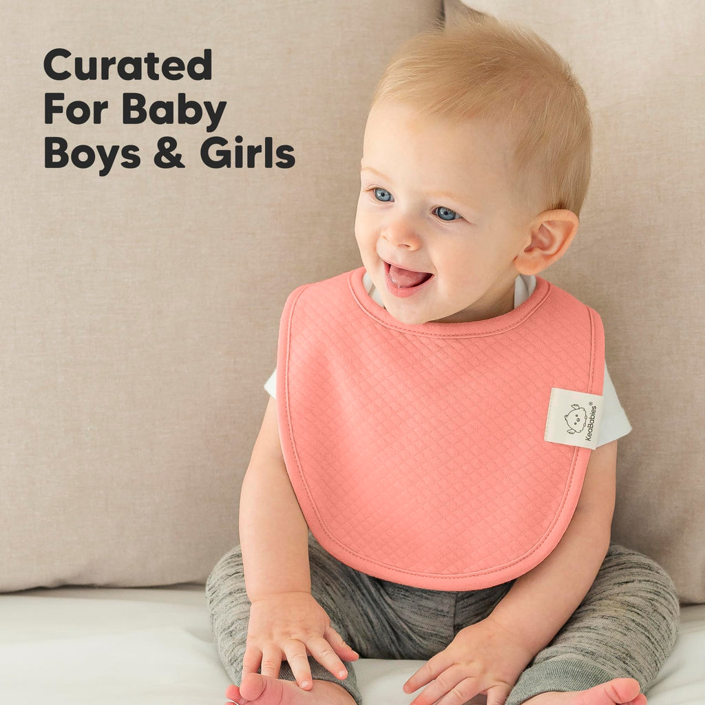 8-Pack Baby Bibs for Drooling and Teething, Soft (Muted Pastel)