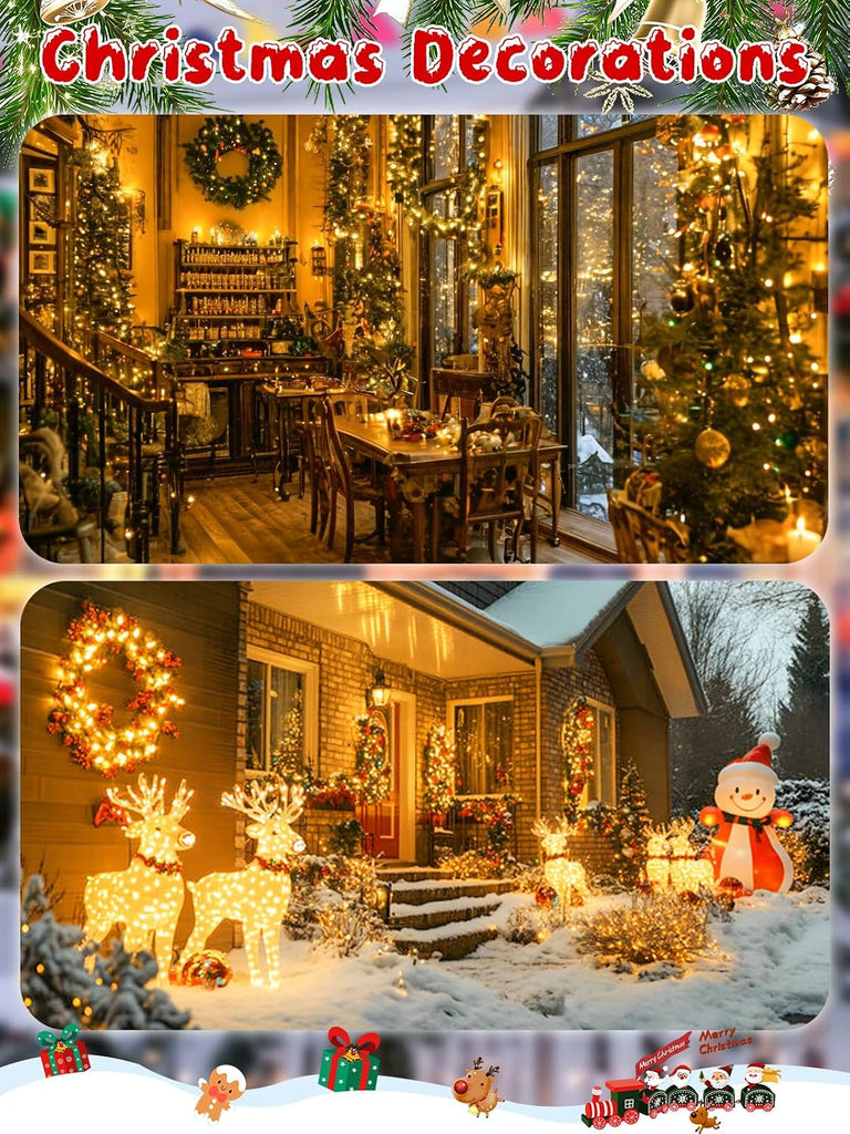 Cluster Lights 50FT 1000 LED String Lights with Remote Warm White