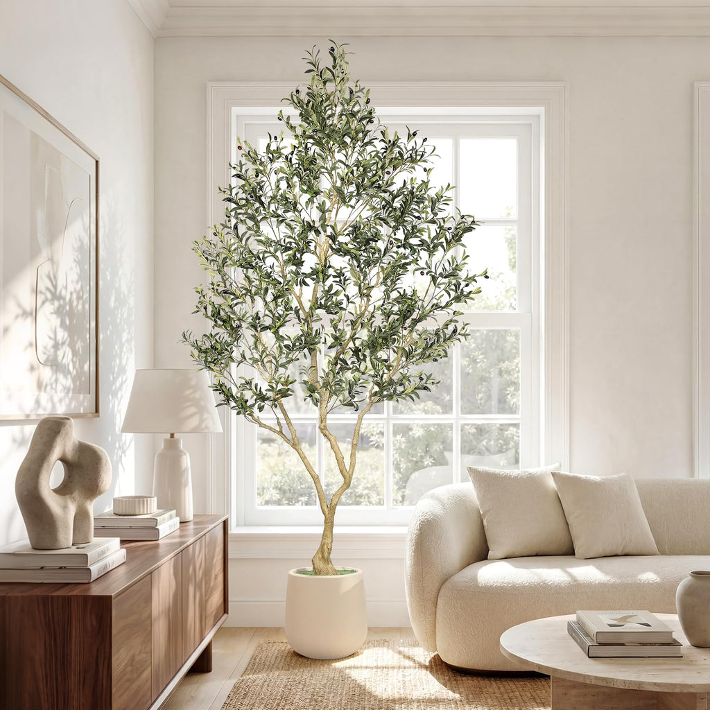 9FT Olive Trees Artificial Indoor with Large Exquisite Planter