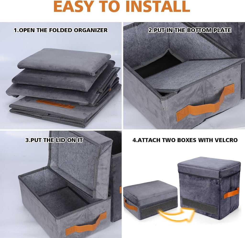 Foldable Dog Stairs for Bed, 3-Step Pet Stairs for Small Dogs