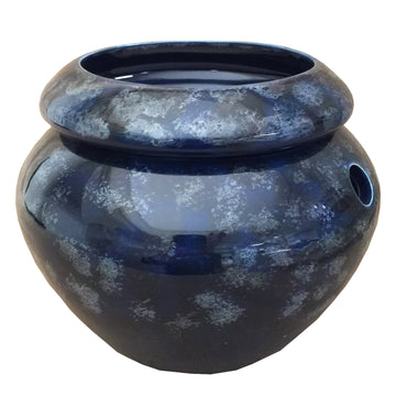 Set of 3, Blue 3.75" Urn Shaped Self Watering Planter