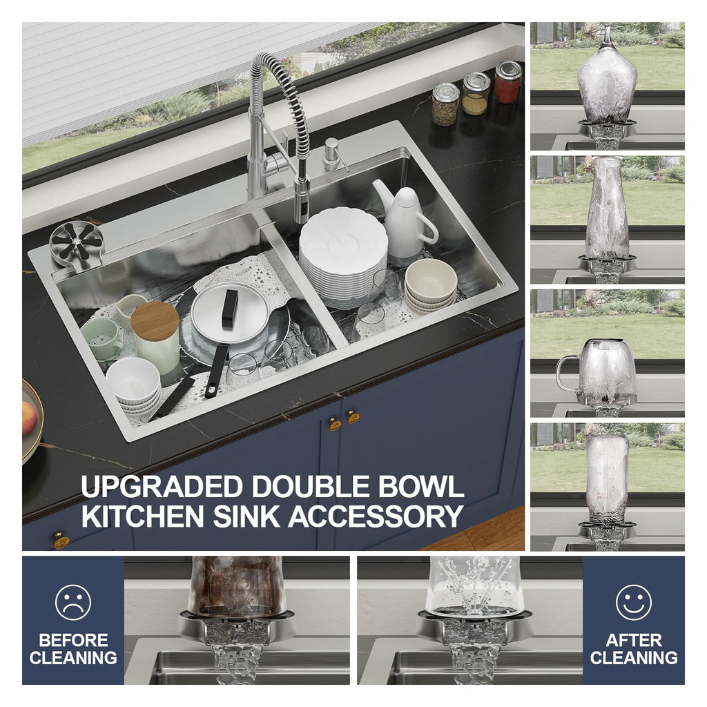 36 Drop In Double Bowl Kitchen Sink 60/40