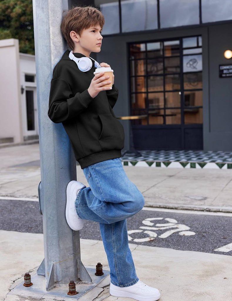 Boys Fashion Hoodies Kids Fleece Pullover Hooded Sweatshirts