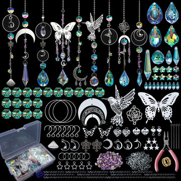 DIY Suncatchers Kit, 400pcs Sun Catchers Supplies Art and Crafts for Adults