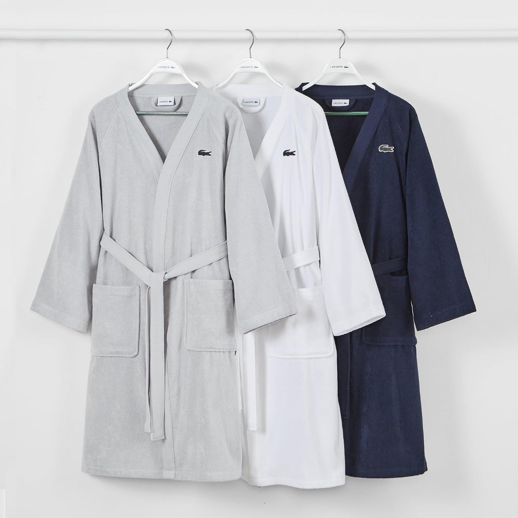 Classic Pique Bath Robe, 100% Soft Cotton Terry, Unisex Adult Bathrobe, Absorbent & Quick Drying, One Size Fits Most