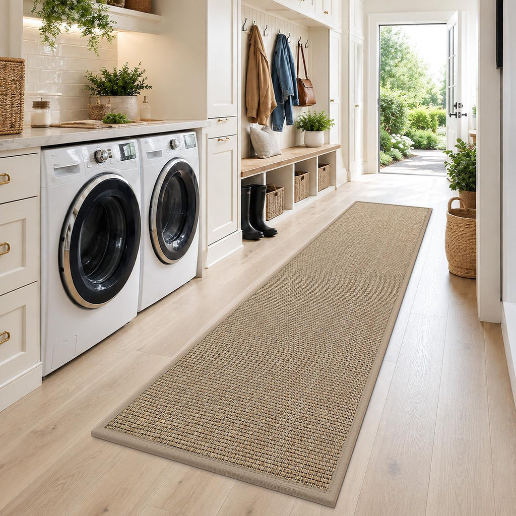 Ultra Th Runner Rug 28x144, Non Slip Entryway Rugs, Beige