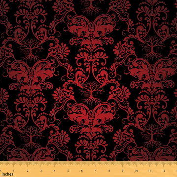 Adults Red Floral Fabric by The Yard 3 Yards