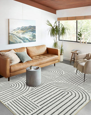 Abstract Washable Area Rug, 5x7 Rug