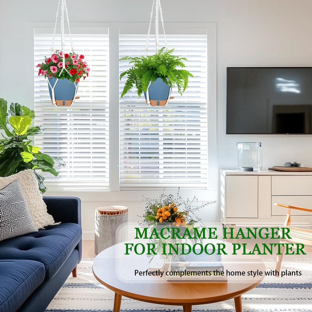 Hanging Planters for Indoor Plants 8 Inch, 2 Pack, Self Watering