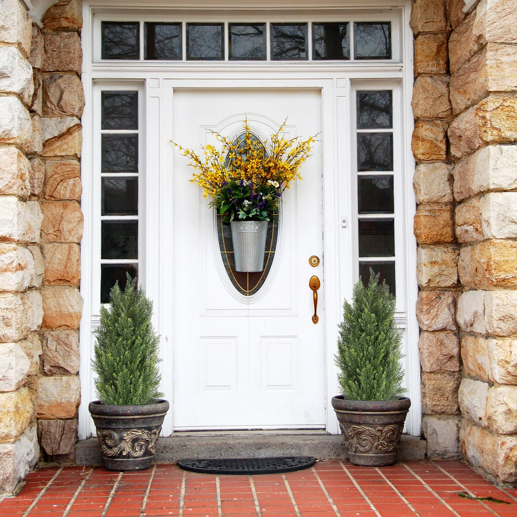 3ft Artificial Cedar Topiary Trees Outdoor Set of 2