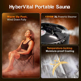 Portable Sauna for Home, Spacious Sauna Tent with 3.0L Fast-Heating Steamer Steamer & Ergonomic Chair for Full Body