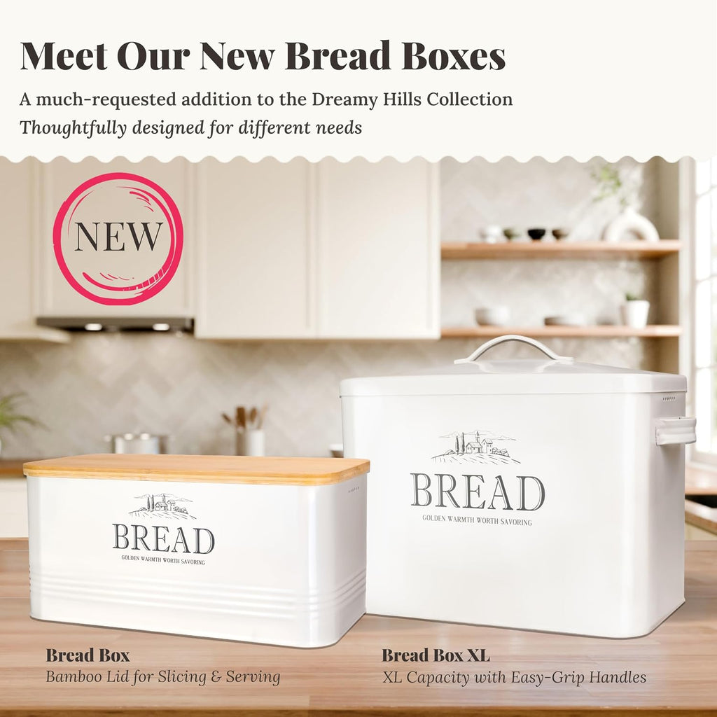 5-Piece Farmhouse Kitchen Canister Sets Counter - Set of 5