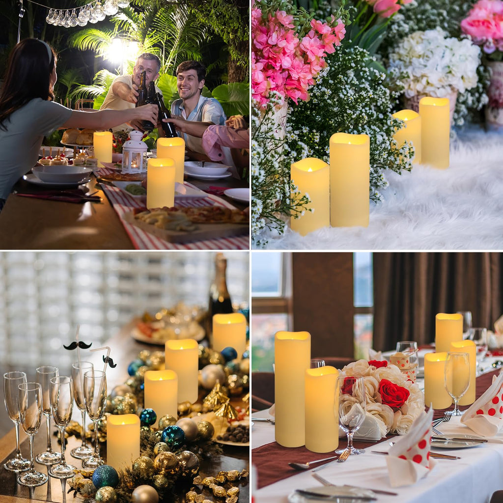 36 Pack Waterproof Flameless LED Candles - Outdoor Battery Operated Candles with Remote & Timer, Realistic Flickering